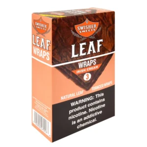 swisher-sweets-leaf-wraps-irish-cream-2-79-pre-price-10-packs-of-3-536 Swisher Sweets Leaf Wraps .79 Irish Cream, 10 packs of 3
