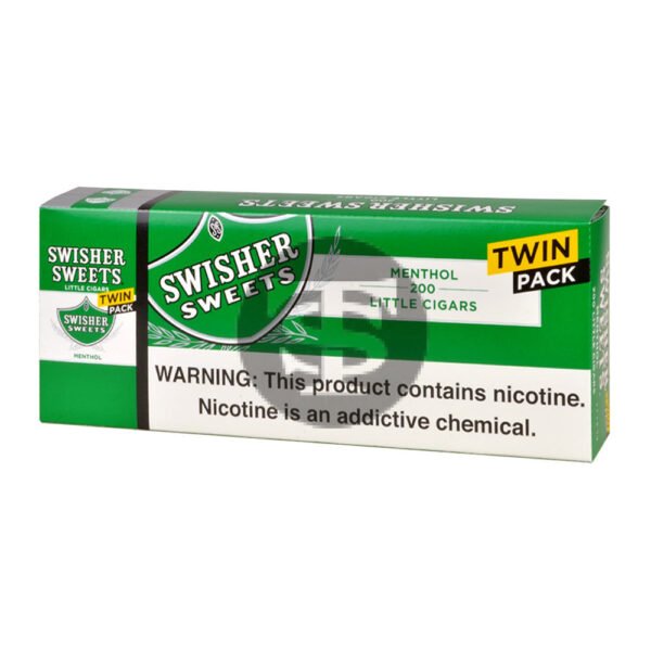 Swisher Sweets Little Cigars 100mm Twin Pack 5 Packs of 40 Menthol