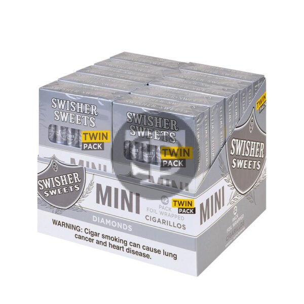 Swisher Sweets Mini Cigarillos Twin 20 Packs of 6 Cigars Diamonds