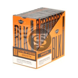 Swisher Sweets Tip Cigars BLK 10 Packs of 7 Cigars Smooth