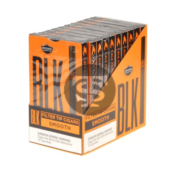 Swisher Sweets Tip Cigars BLK 10 Packs of 7 Cigars Smooth
