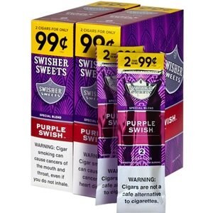 swisher swish purple swish Swisher Sweets Cigarillos 99 Cent Pre Priced 30 Packs of 2 Cigars Purple Swish